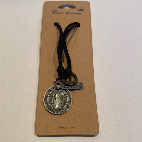 NIP St. Benedict antique-looking medal, Christian Cross and amulets - Picture 3 of 6